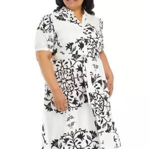 Black & White Tarahi Plus Dress NWT